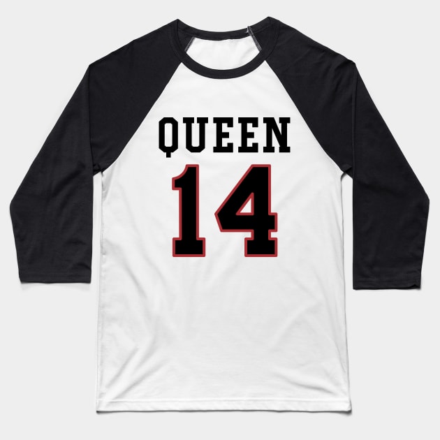 14th Birthday Gift Slab Queen 14 Baseball T-Shirt by Havous